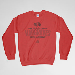 Chock Full Of Peckers and Lips Hargraves Potted Meat Product Crewneck Sweatshirt - John Boy and Billy