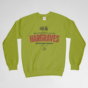 Chock Full Of Peckers and Lips Hargraves Potted Meat Product Crewneck Sweatshirt - John Boy and Billy